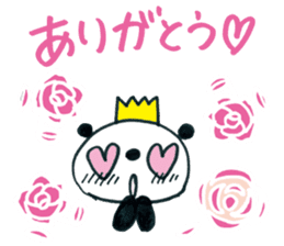 Panda cotta in love sticker #8855439