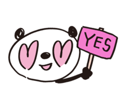 Panda cotta in love sticker #8855441