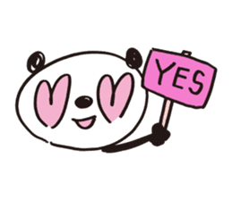 Panda cotta in love sticker #8855441