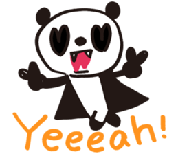 Panda cotta in love sticker #8855443