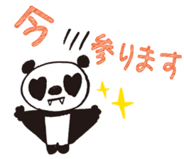 Panda cotta in love sticker #8855445