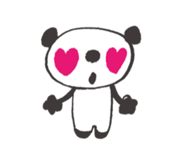 Panda cotta in love sticker #8855449