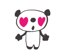 Panda cotta in love sticker #8855449