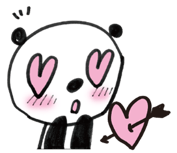 Panda cotta in love sticker #8855450
