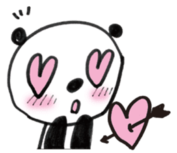 Panda cotta in love sticker #8855450