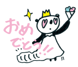 Panda cotta in love sticker #8855452