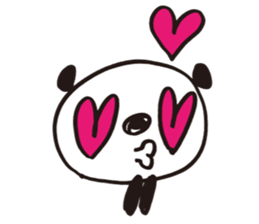Panda cotta in love sticker #8855460