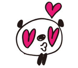 Panda cotta in love sticker #8855460