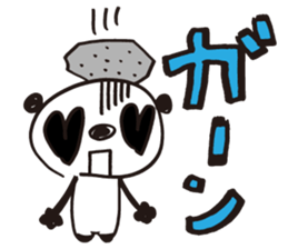Panda cotta in love sticker #8855461