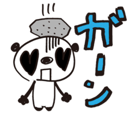 Panda cotta in love sticker #8855461