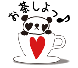 Panda cotta in love sticker #8855467
