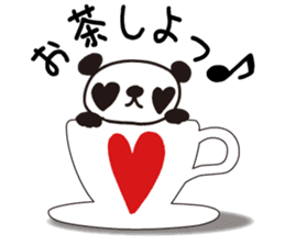 Panda cotta in love sticker #8855467
