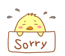 Here comes a lady chick Hiyotaso sticker #8855527