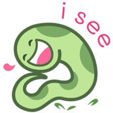 Green Snake sticker #8856546