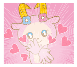 Cute Pink goat sticker #8856784