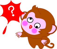 Winter stamp of a monkey sticker #8857864