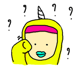 Pink hair Don't care sticker #8857875