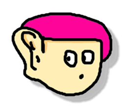 Pink hair Don't care sticker #8857888