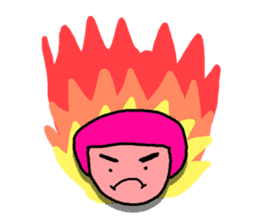 Pink hair Don't care sticker #8857899