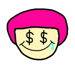 Pink hair Don't care sticker #8857900
