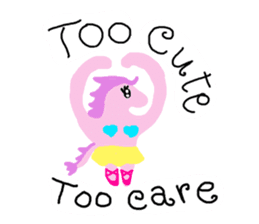 Pink hair Don't care sticker #8857906