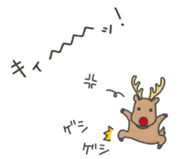 Christmas Sticker with reindeer&squirrel sticker #8857923