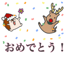Christmas Sticker with reindeer&squirrel sticker #8857933