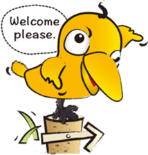 Sticker of talkative Beak. sticker #8858625