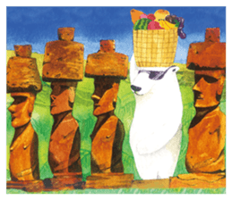 the polarbear around the world sticker #8859796