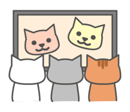 Cat of six good friends sticker #8860647