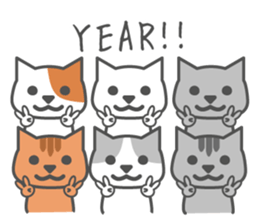 Cat of six good friends sticker #8860649