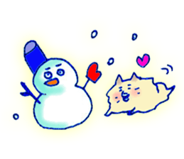 Winter:Pome & Shiba sticker #8861144