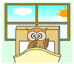 Forest of an owl sticker #8861273