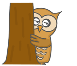 Forest of an owl sticker #8861281