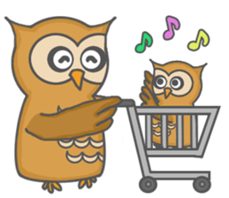 Forest of an owl sticker #8861282
