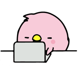 A pink chick version2 sticker #8861312
