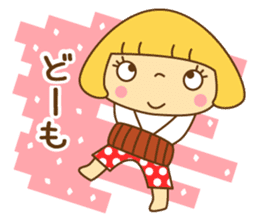 Cute Hana no.5.Winter. Also kimono. sticker #8864421