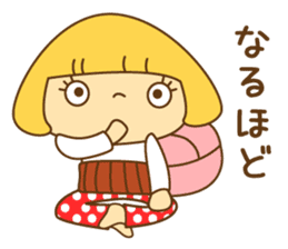 Cute Hana no.5.Winter. Also kimono. sticker #8864431