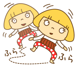 Cute Hana no.5.Winter. Also kimono. sticker #8864433