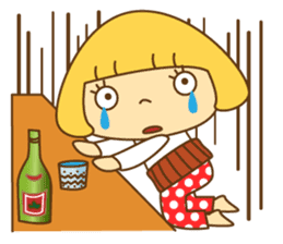 Cute Hana no.5.Winter. Also kimono. sticker #8864435