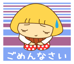 Cute Hana no.5.Winter. Also kimono. sticker #8864441
