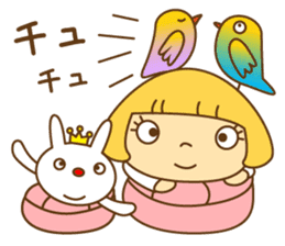 Cute Hana no.5.Winter. Also kimono. sticker #8864448