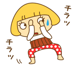 Cute Hana no.5.Winter. Also kimono. sticker #8864449