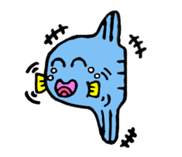 Mr.Sunfish and his boon buddies sticker #8864497