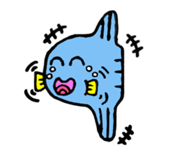 Mr.Sunfish and his boon buddies sticker #8864497