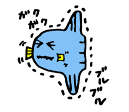 Mr.Sunfish and his boon buddies sticker #8864498