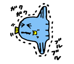 Mr.Sunfish and his boon buddies sticker #8864498