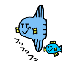 Mr.Sunfish and his boon buddies sticker #8864501