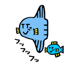 Mr.Sunfish and his boon buddies sticker #8864501