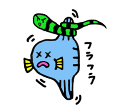 Mr.Sunfish and his boon buddies sticker #8864502